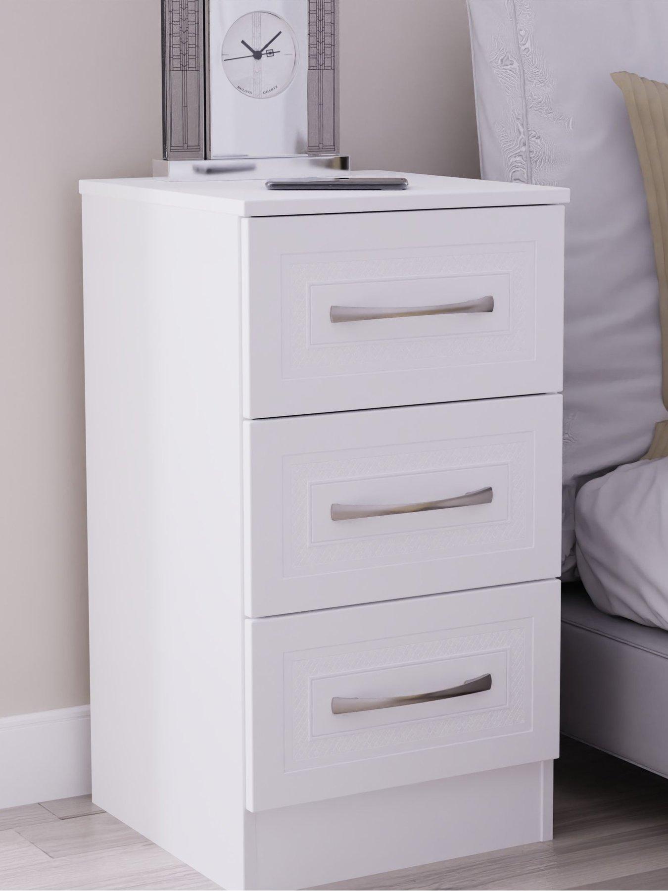 SWIFT Winchester Ready Assembled 3 Drawer Bedside Chest - FSC® Certified