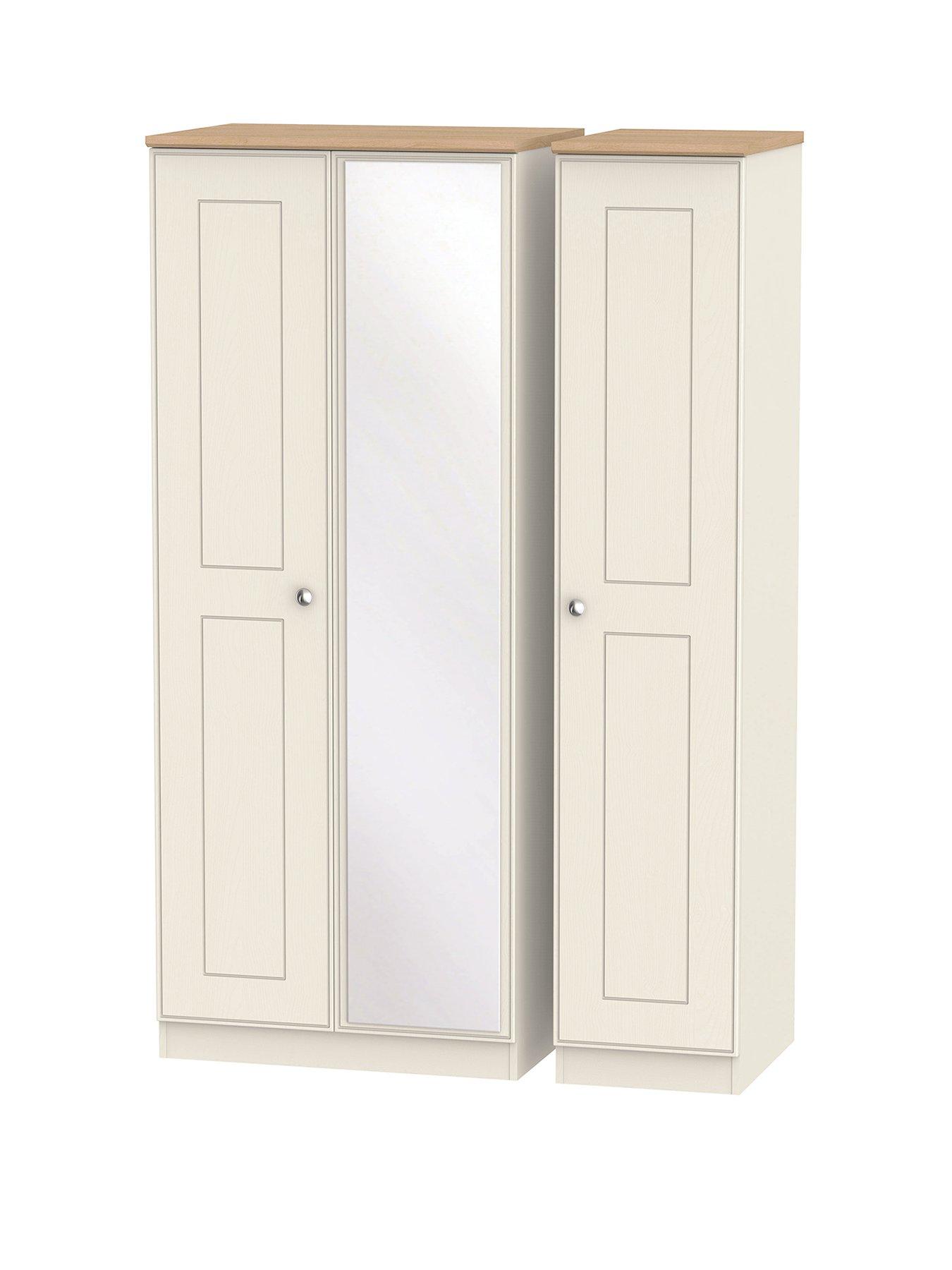 Swift Charlotte Part Assembled 3 Door Mirrored Wardrobe Very Co Uk