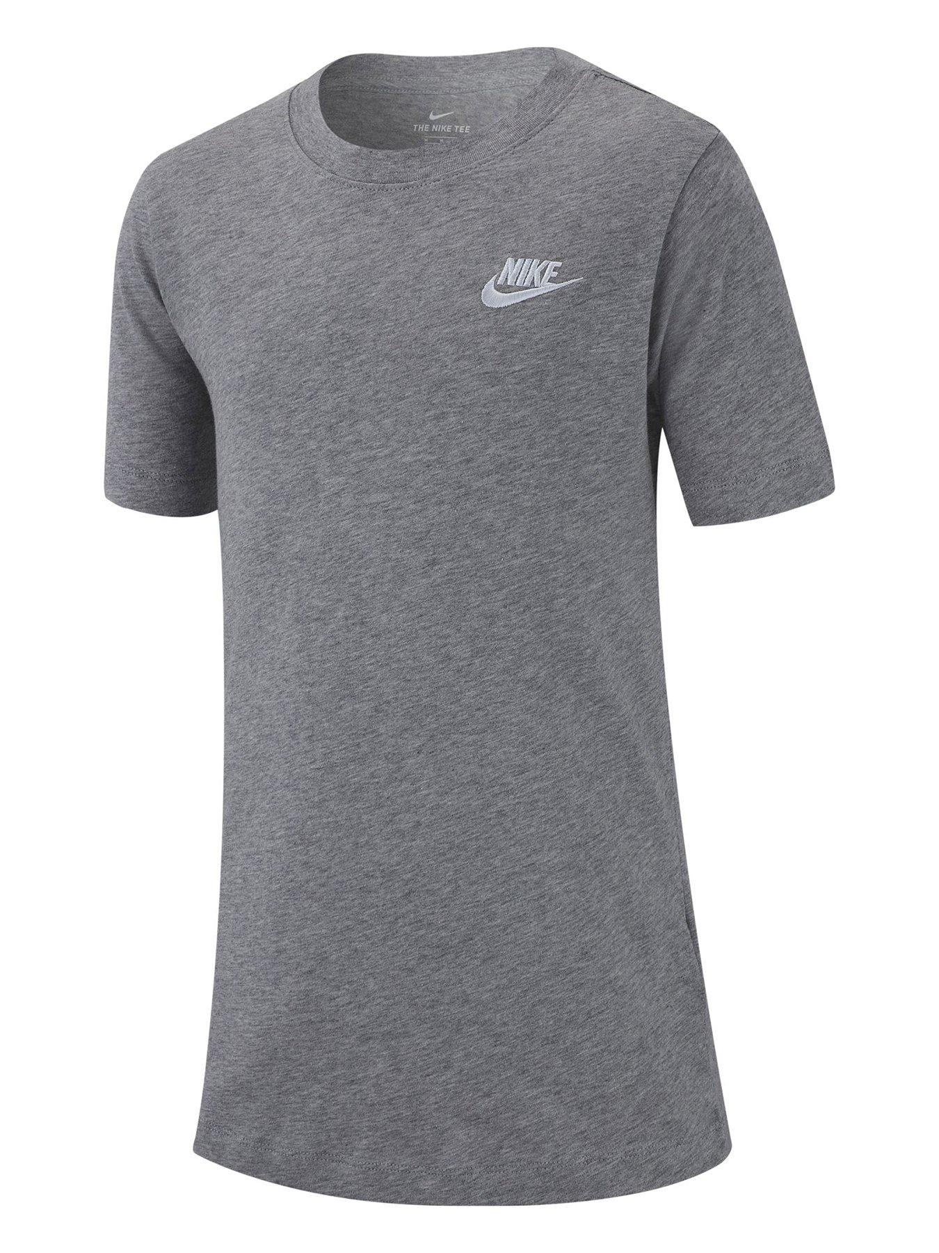 Nike Sportswear Kids Futura T-Shirt - Dark Grey/White | very.co.uk