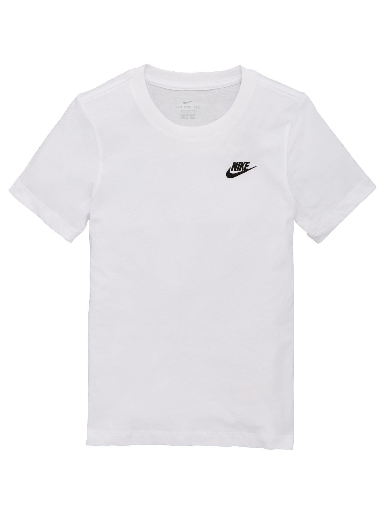 white nike shirt kids