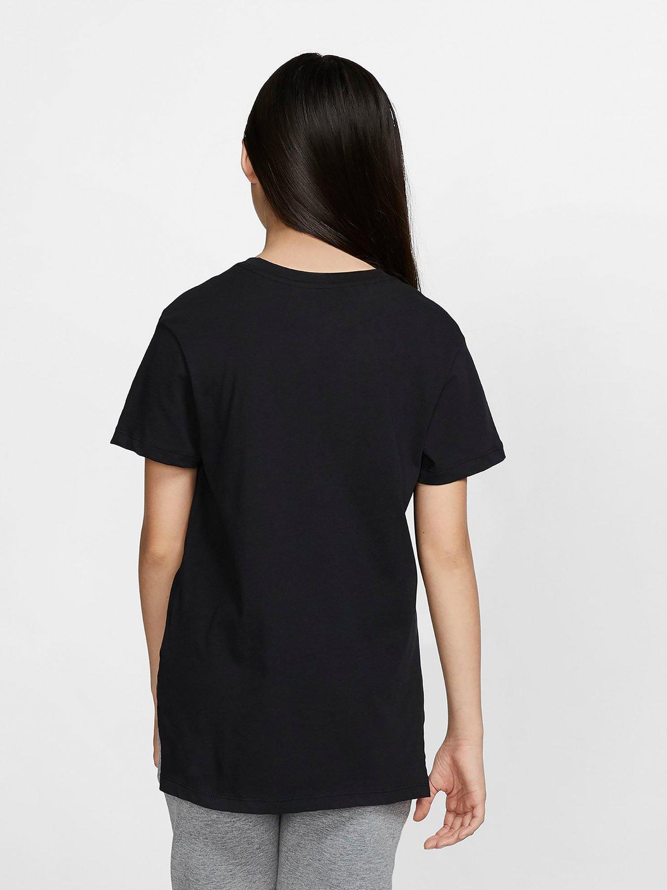 Nike Sportswear Basic Futura T-Shirt - Black/White | very.co.uk