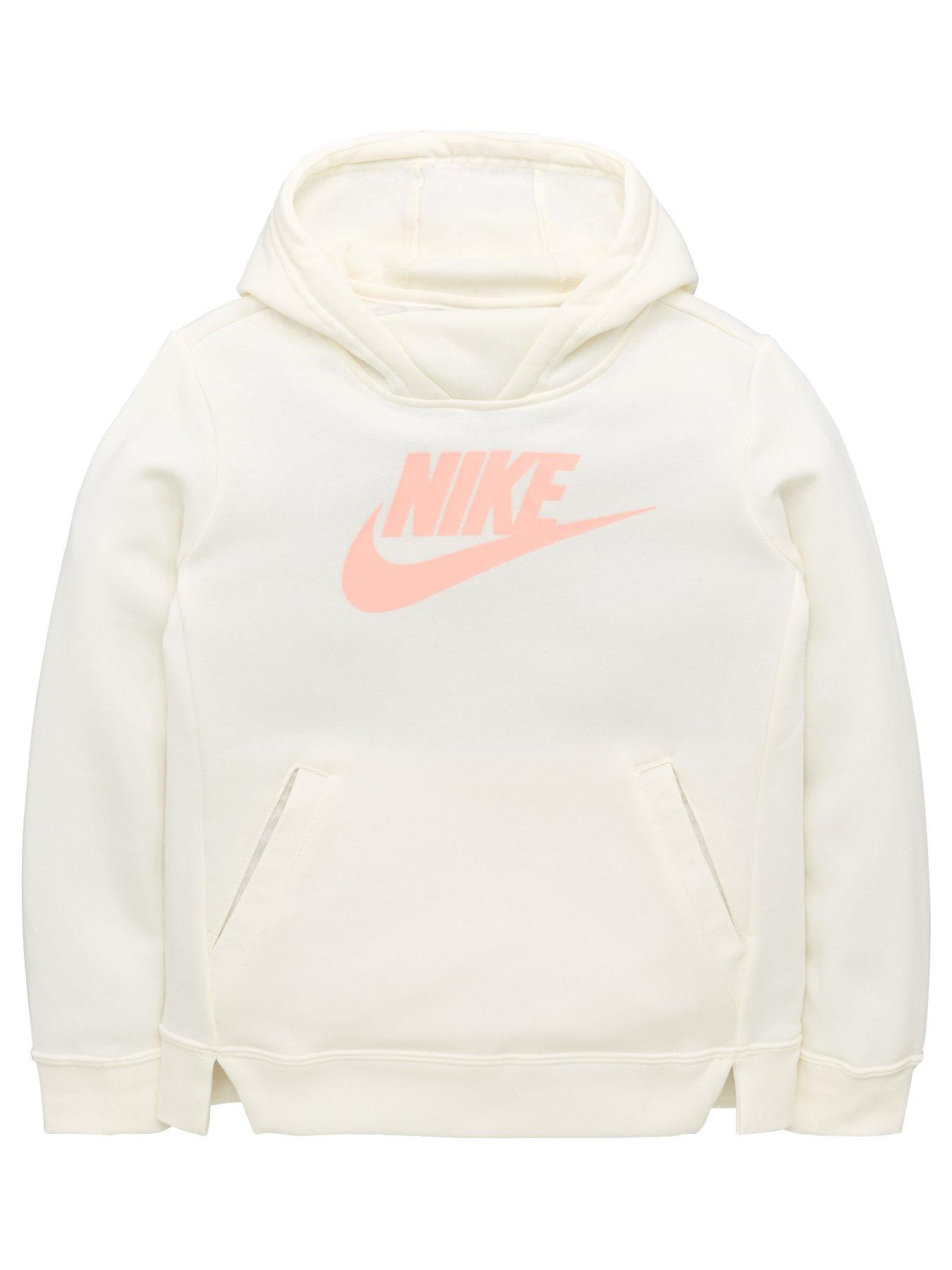 cream nike hoodie