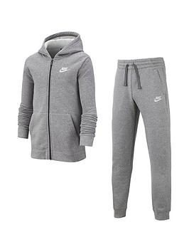 Nike Sportswear Kids Core Tracksuit Jogger Set - Dark Grey | very.co.uk