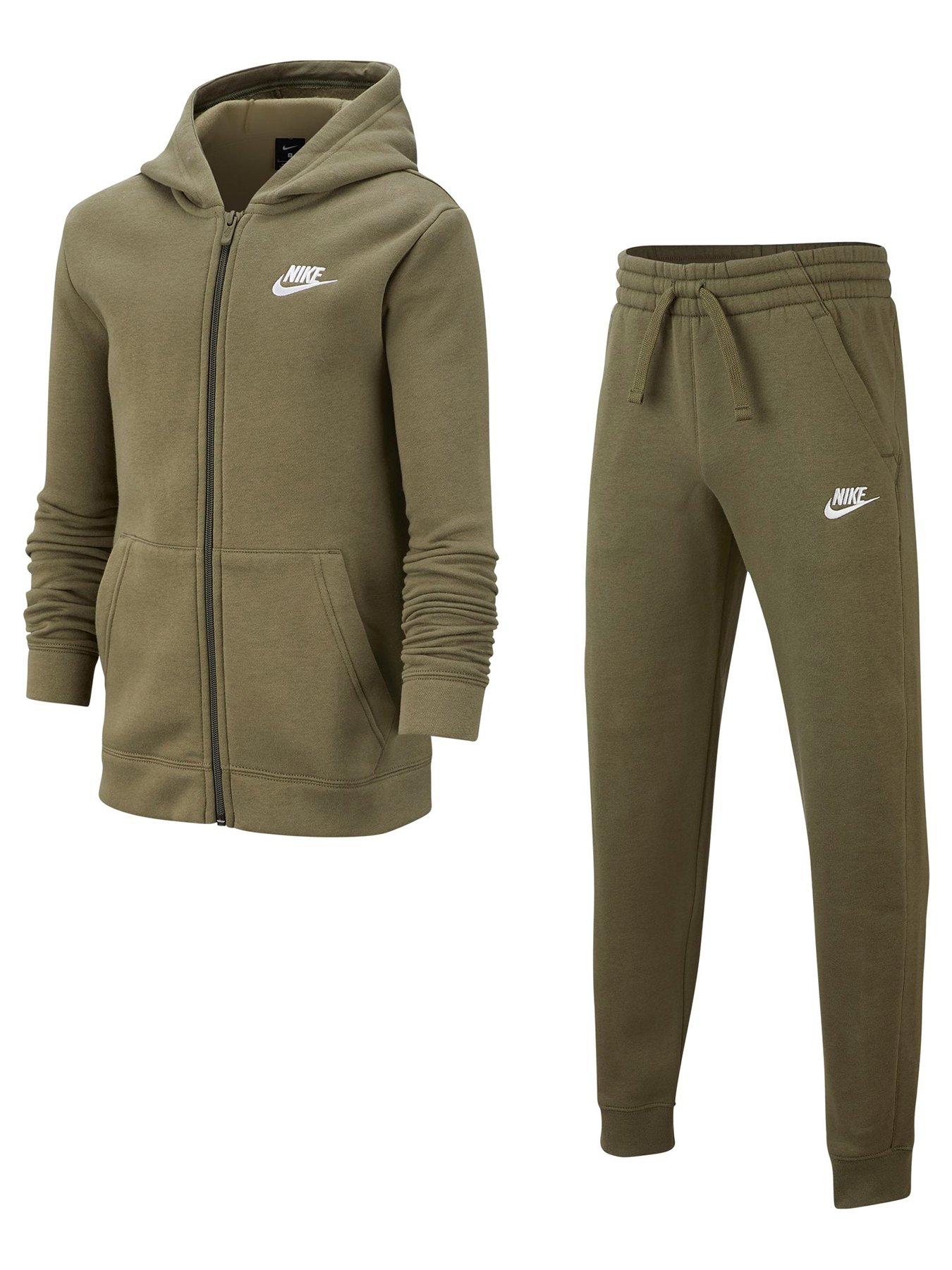 green nike tracksuit junior
