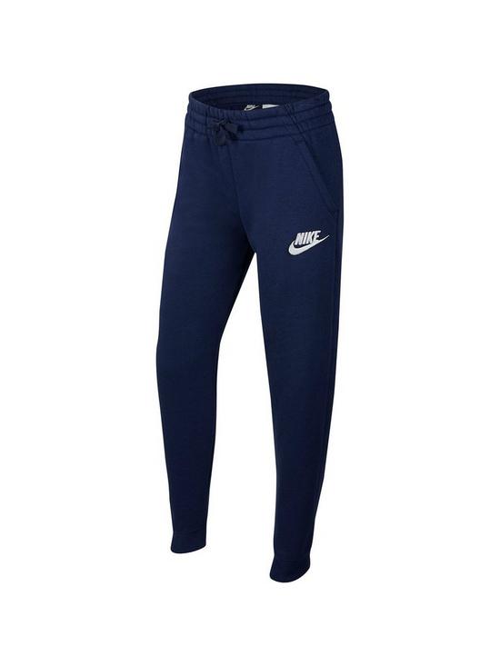 front image of nike-sportswear-club-kids-fleece-jogger-pants-navy