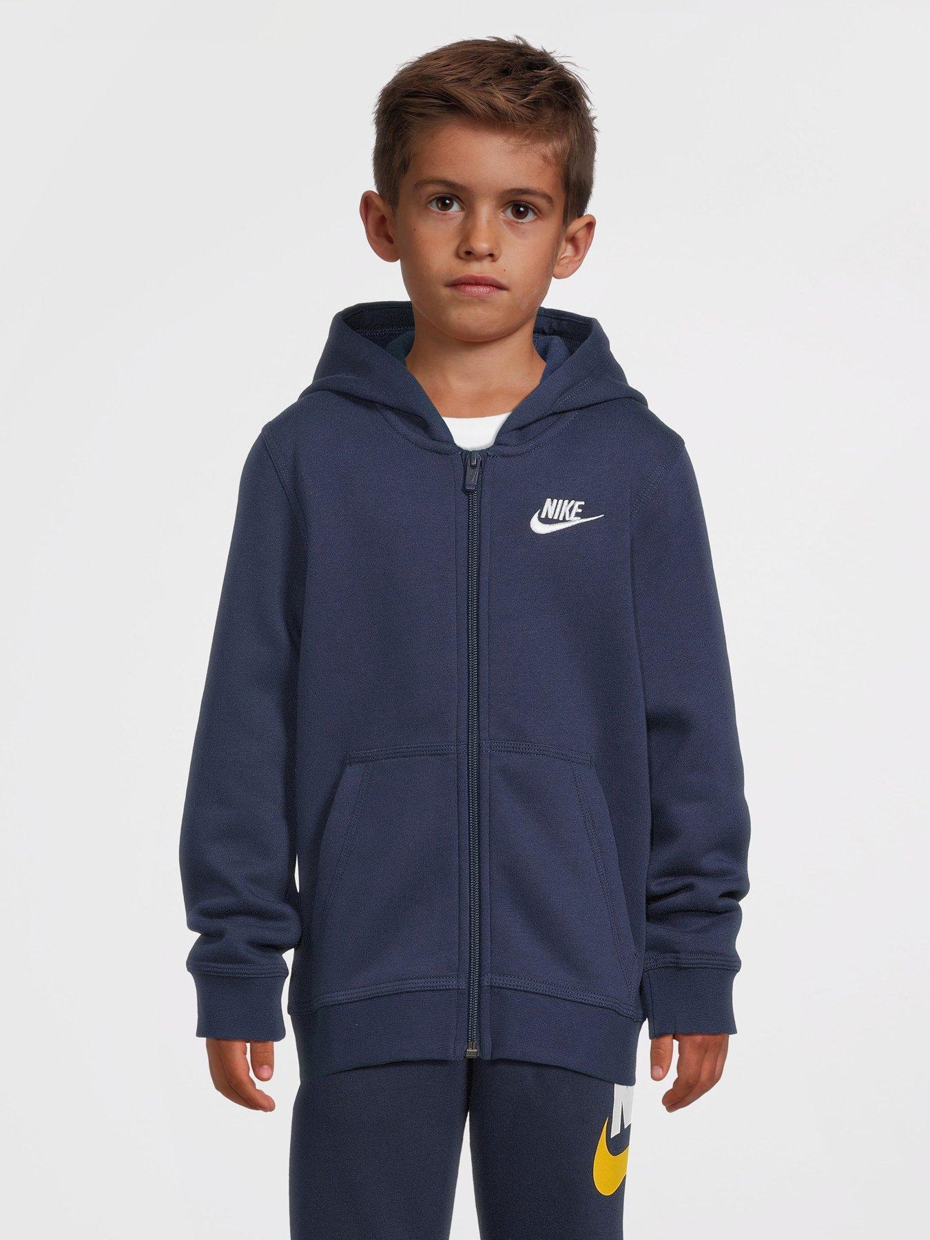 Nike Kids NSW Hoodie Full Zip Club - Navy | very.co.uk