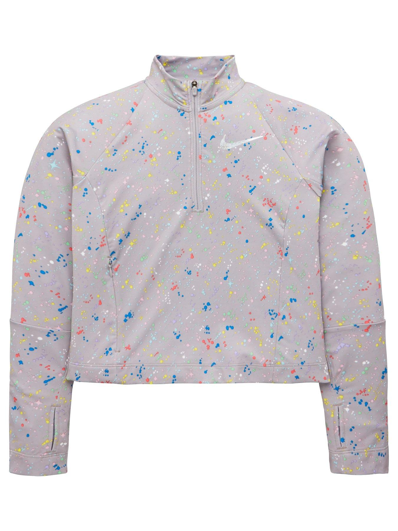 girls nike half zip top
