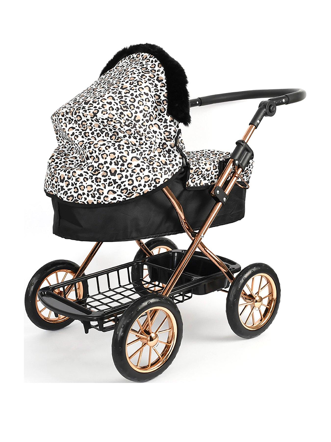 leopard print dolls pram