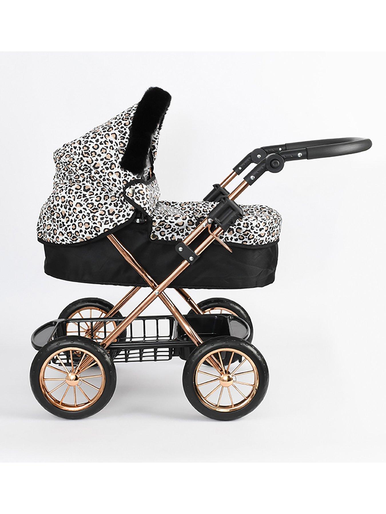 leopard print dolls pram