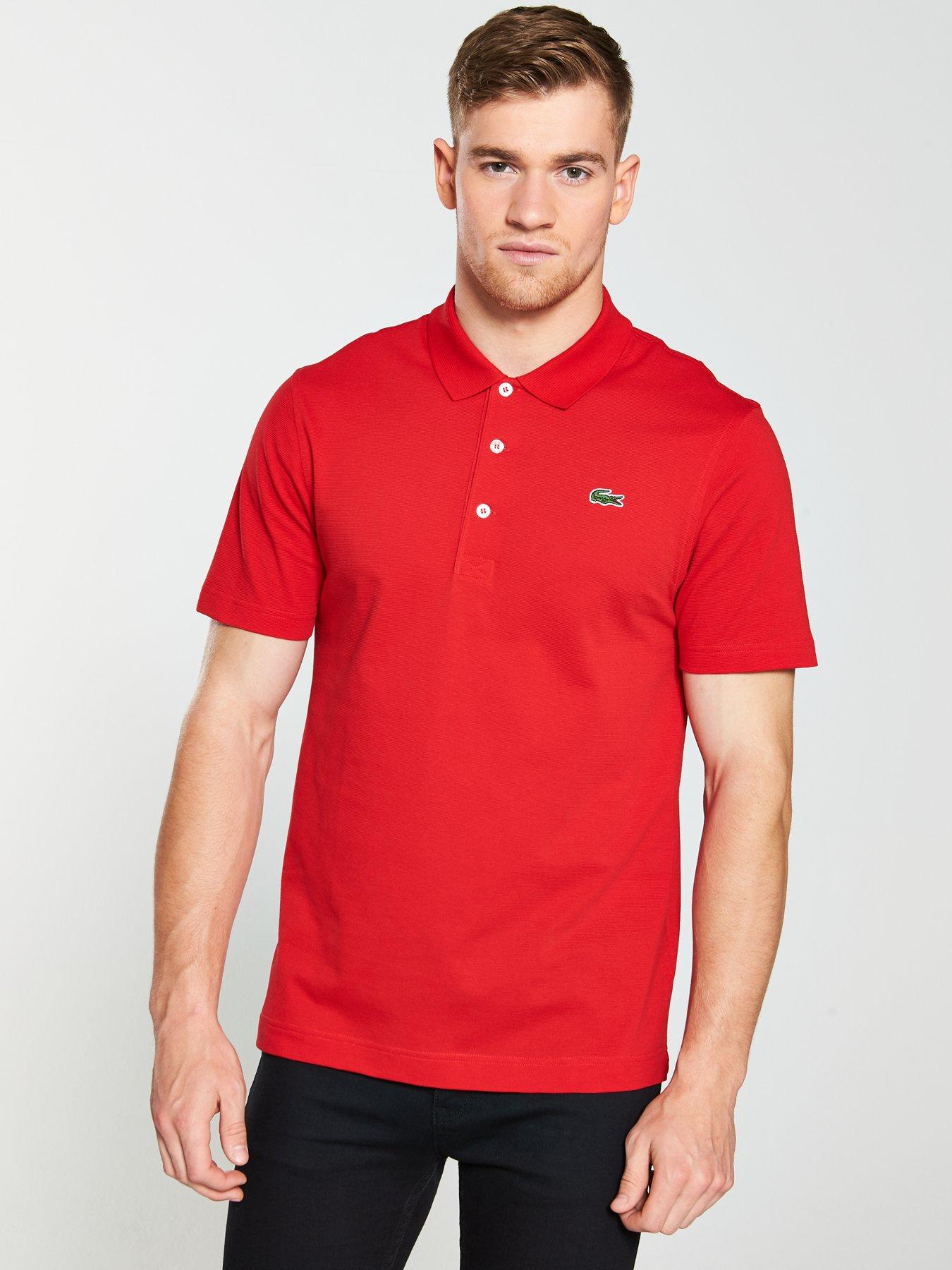 red lacoste polo shirt