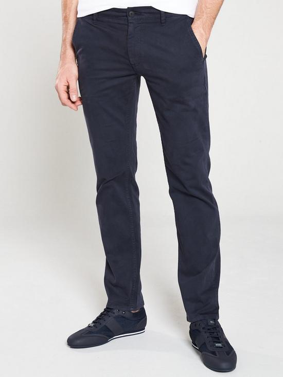 BOSS Slim Fit Chino Trousers - Dark Blue | very.co.uk