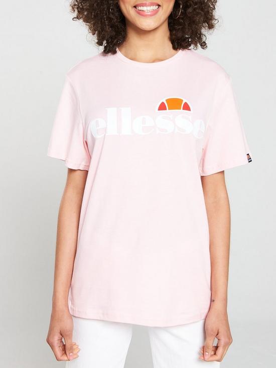 front image of ellesse-albany-t-shirt-pinknbsp