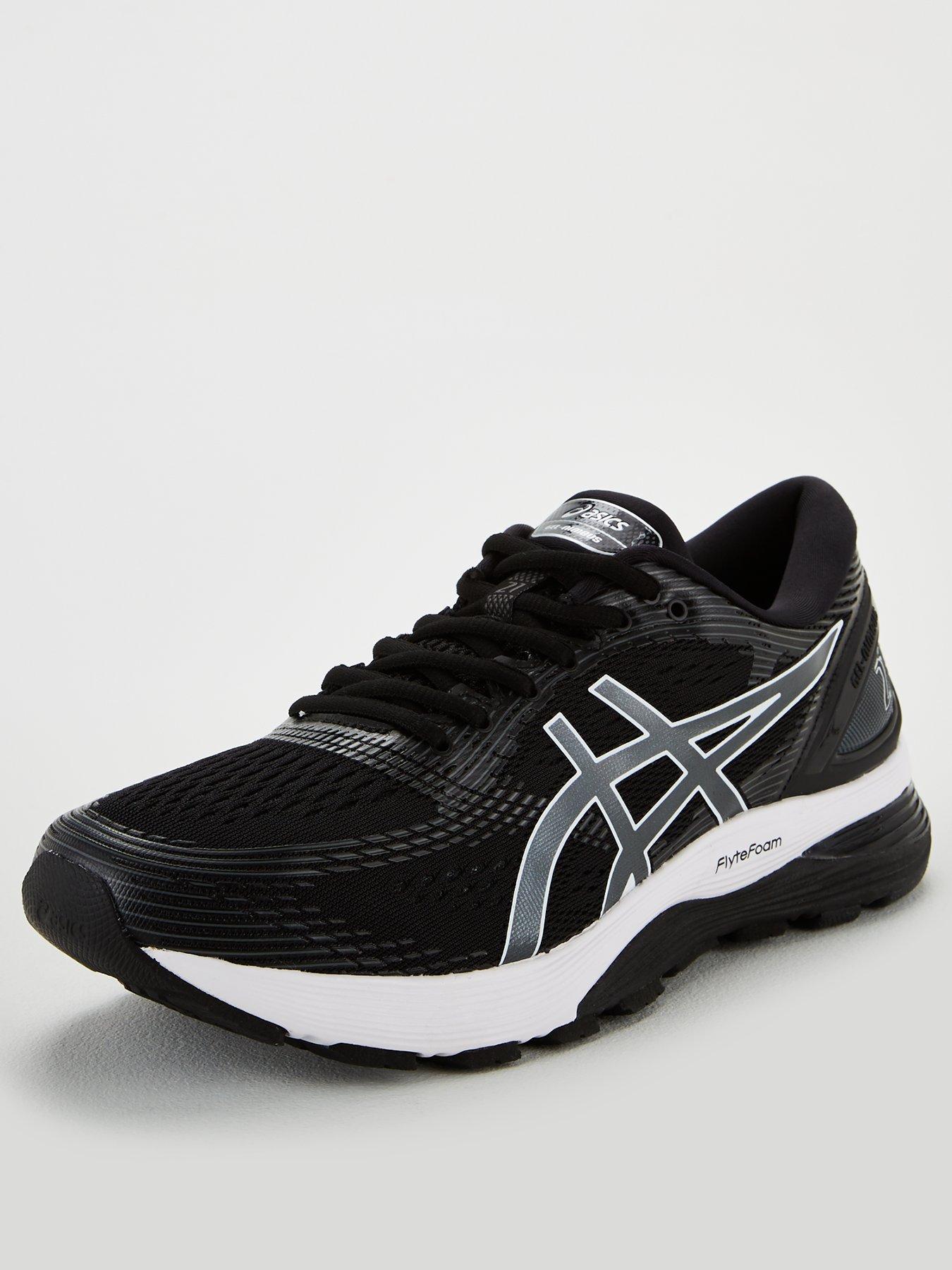 black asics trainers