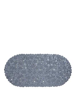Product photograph of Aqualona Pebbles Grey Safety Bath Mat from very.co.uk
