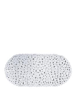 Product photograph of Aqualona Pebbles White Safety Bath Mat from very.co.uk