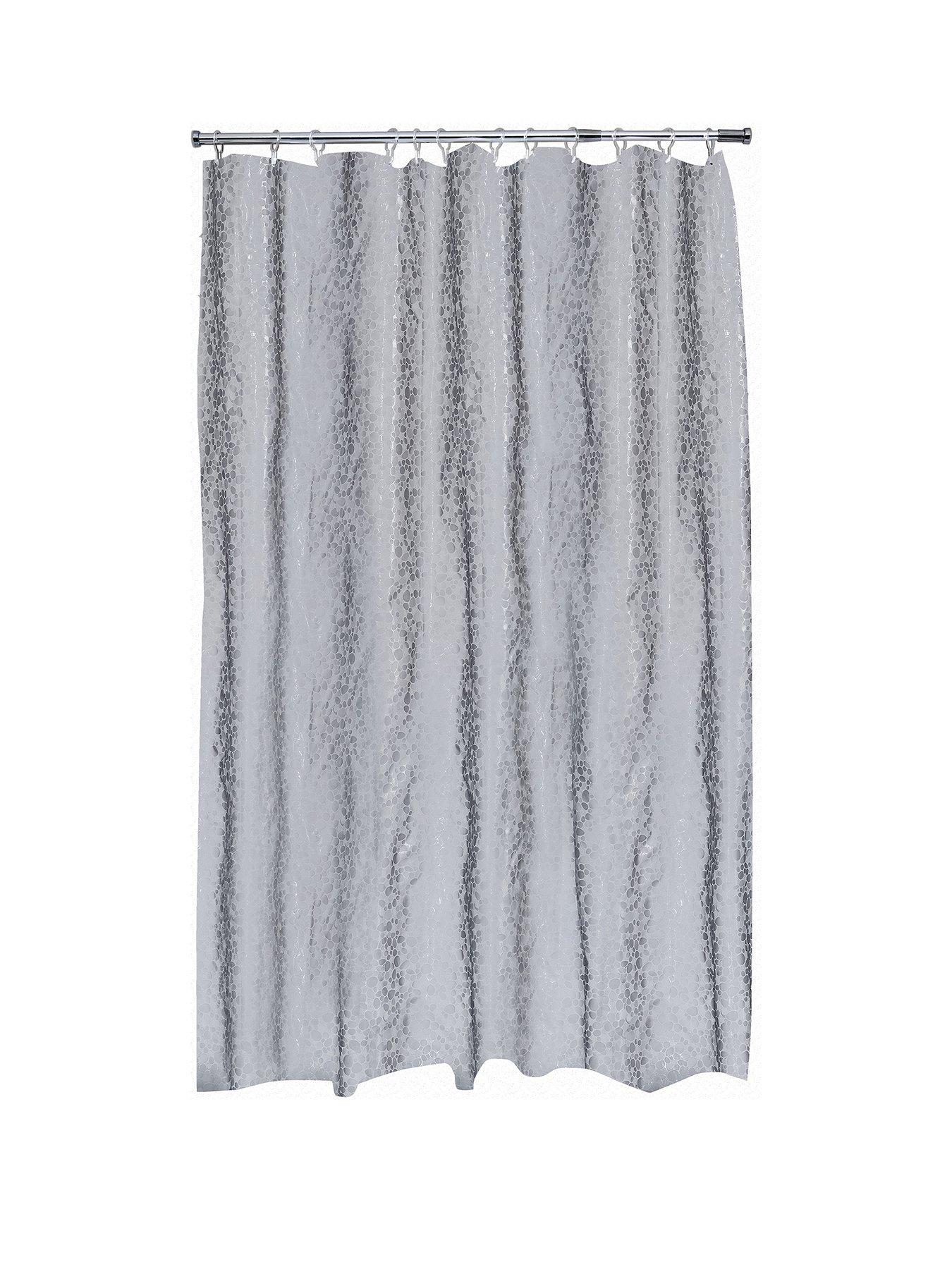 Aqualona Bubbles Grey Soft Peva Shower Curtain Very Co Uk