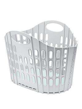 Product photograph of Addis 38-litre Fold-flat Laundry Basket from very.co.uk