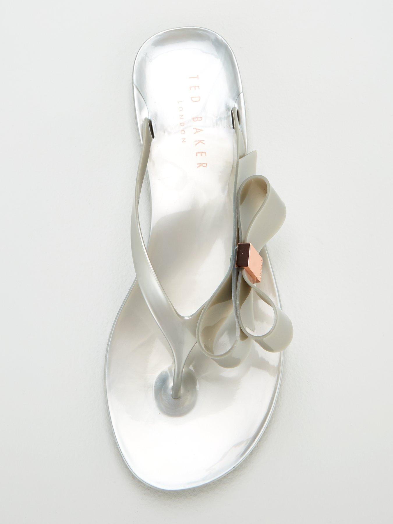 silver ted baker flip flops