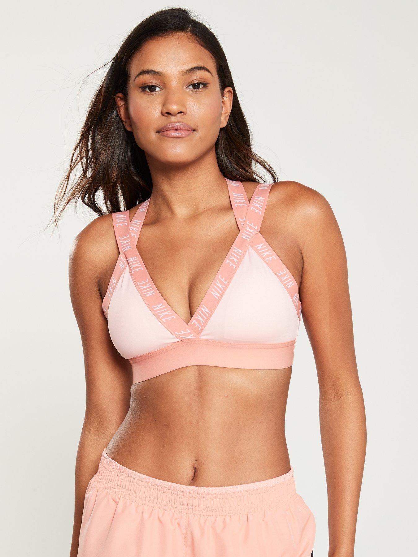 nike training indy logo bra pink