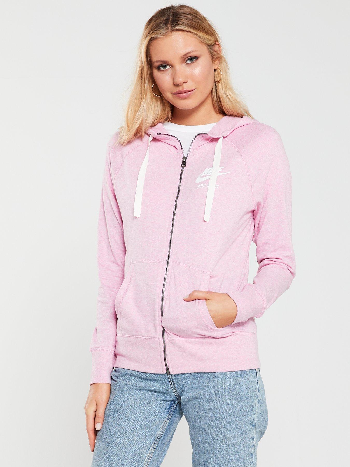 nike gym vintage hoodie pink