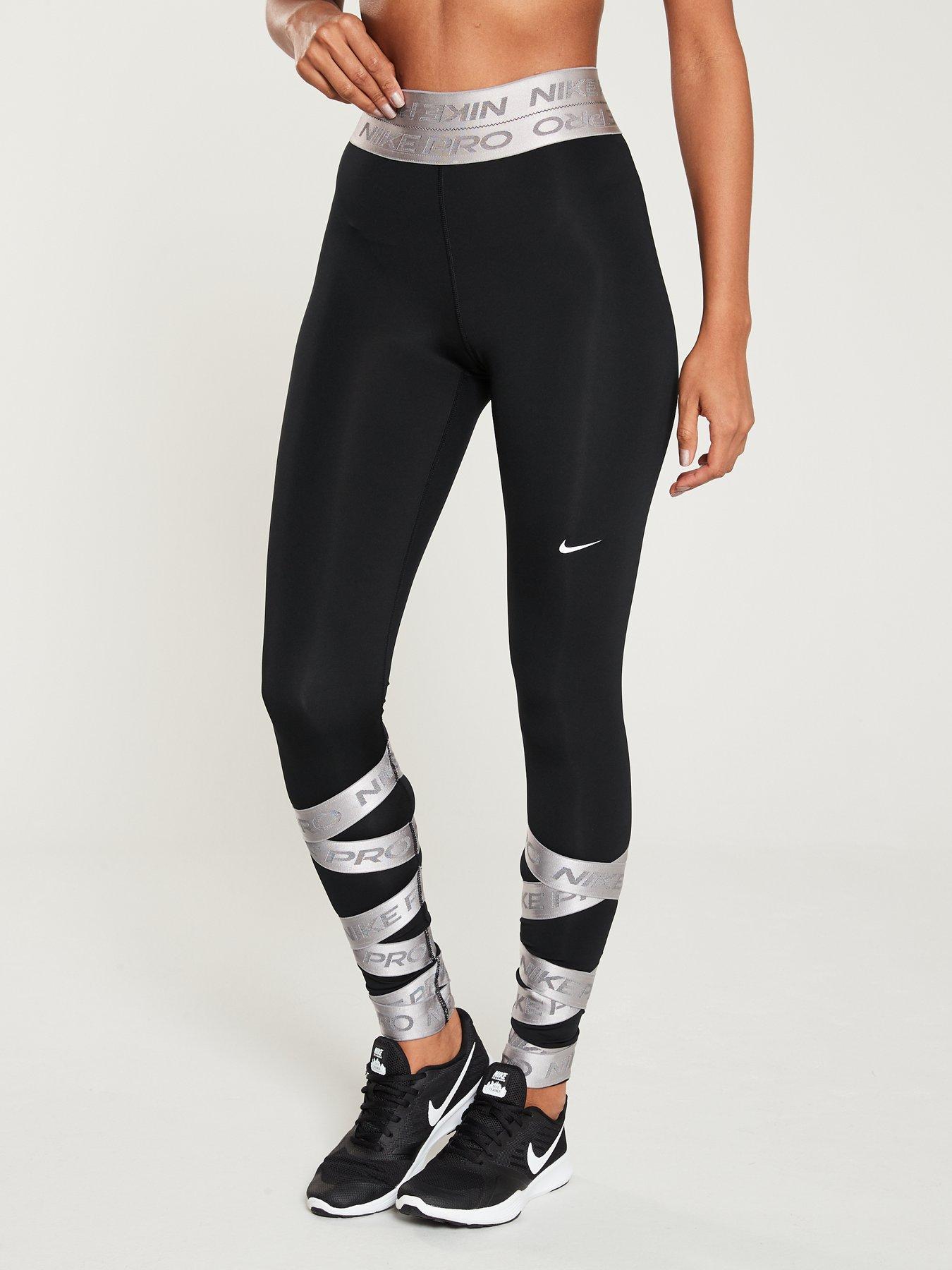 nike pro training leggings in black