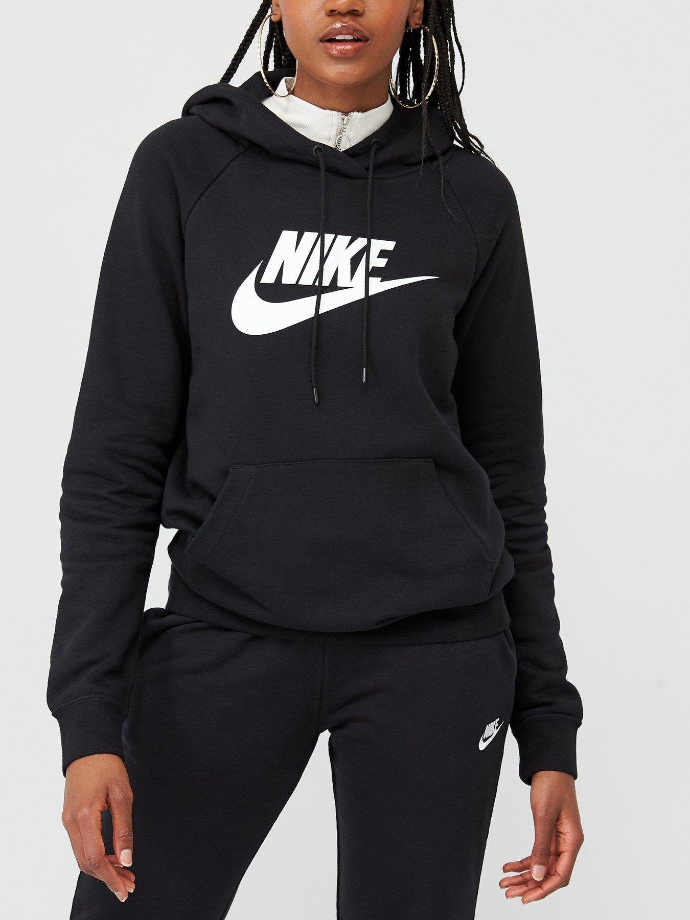 black nike essential hoodie