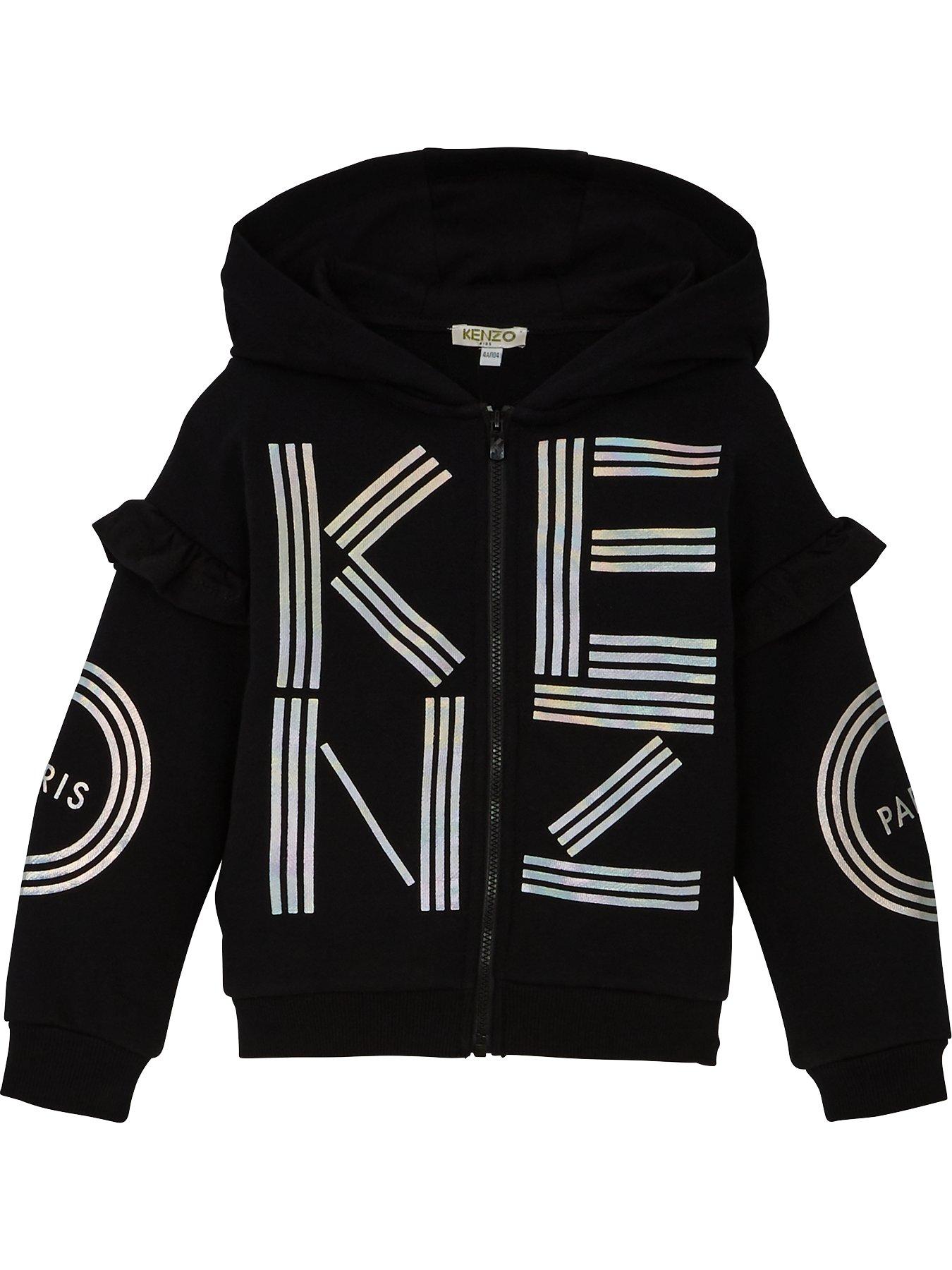 Kenzo Girls Gaycie Taped Frill Zip Through Hoodie review