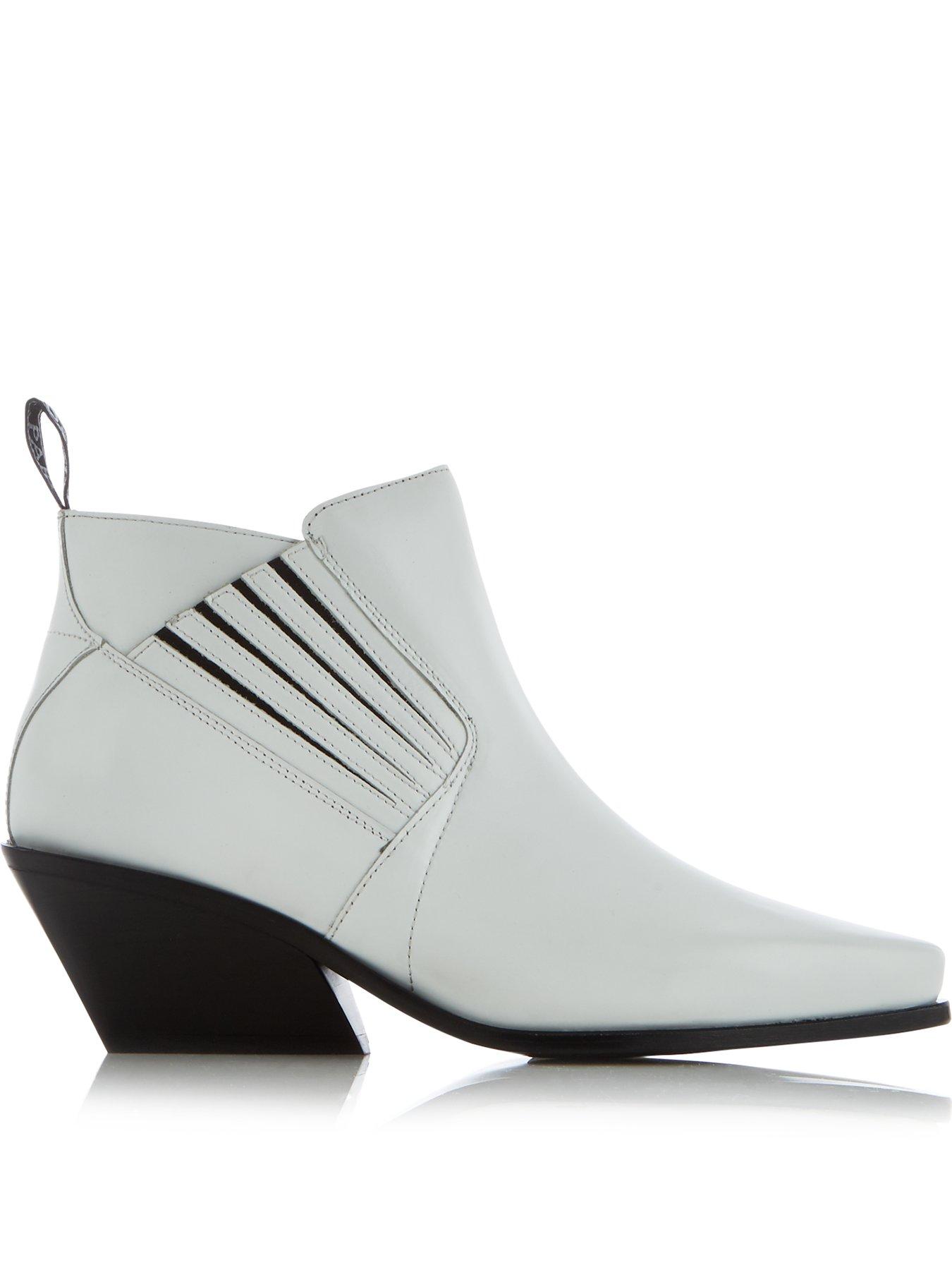 white leather ankle boots uk