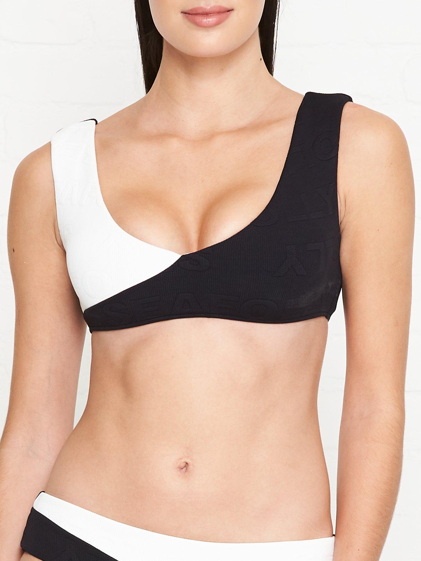 seafolly black and white bikini