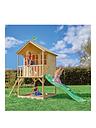 Image thumbnail 1 of 6 of TP Hill Top Wooden Tower Playhouse with Slide