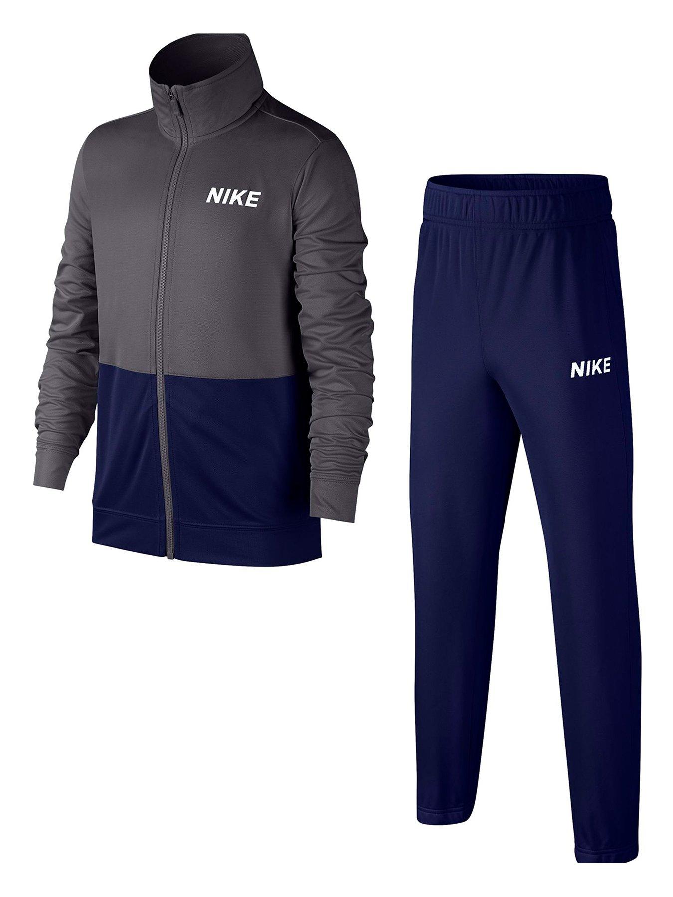 nike poly tracksuit grey