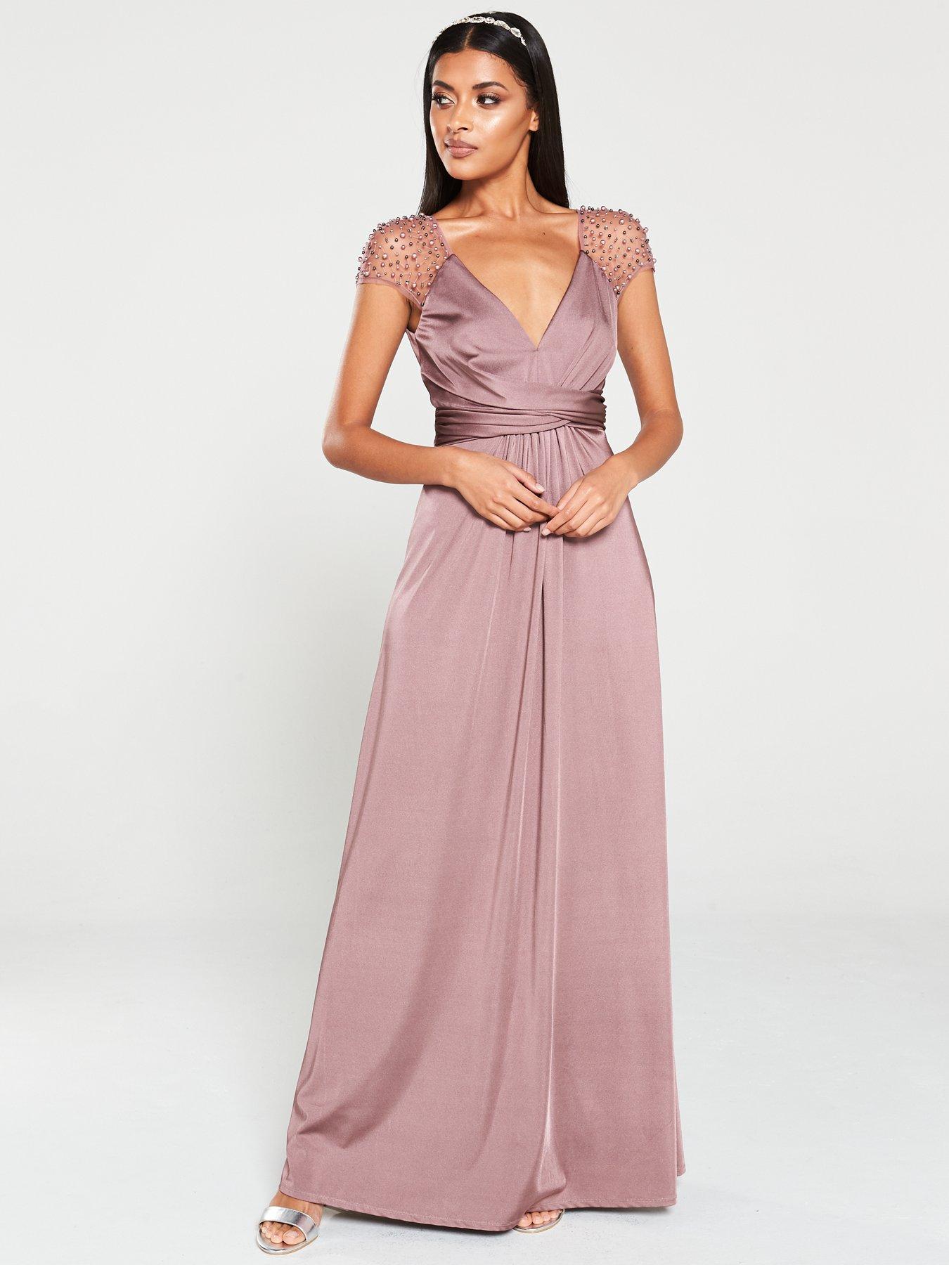 little mistress beaded maxi dress