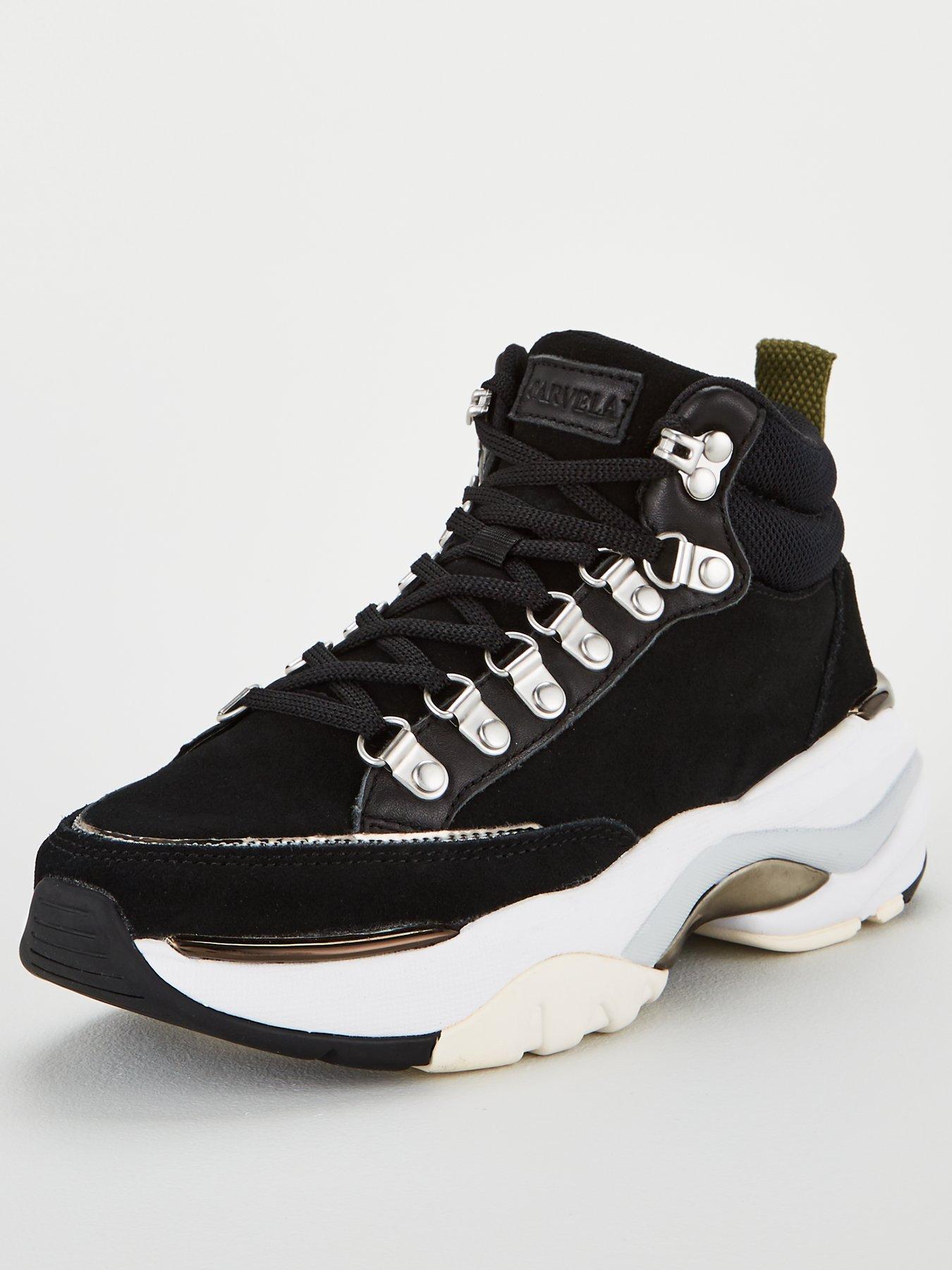 womens black carvela trainers