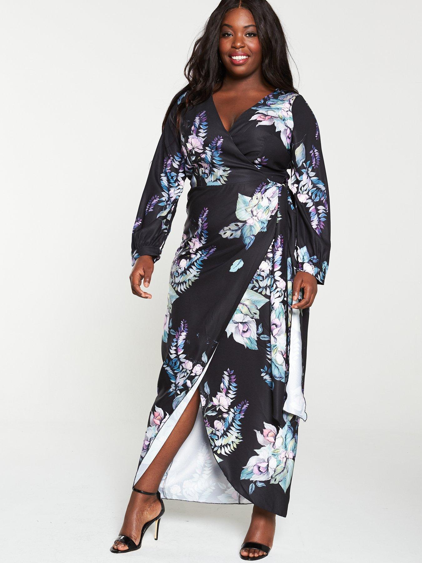 floral long sleeve maxi dress uk