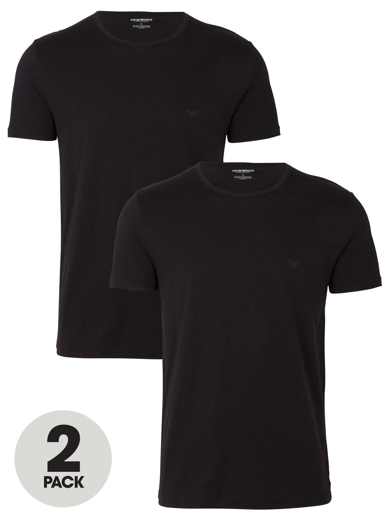  Two Pack Cotton Regular Fit T-Shirts - Black