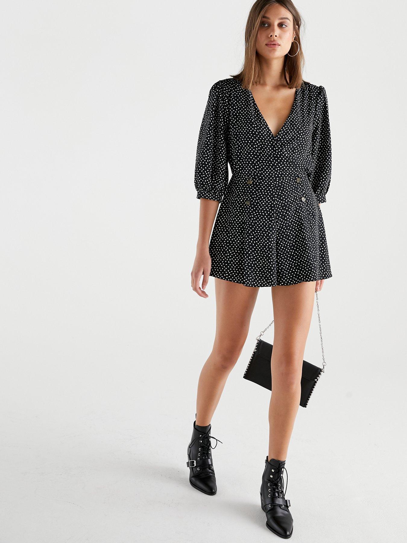 river island polka dot playsuit