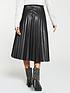  image of v-by-very-faux-leather-pleatednbspmidi-skirt-black