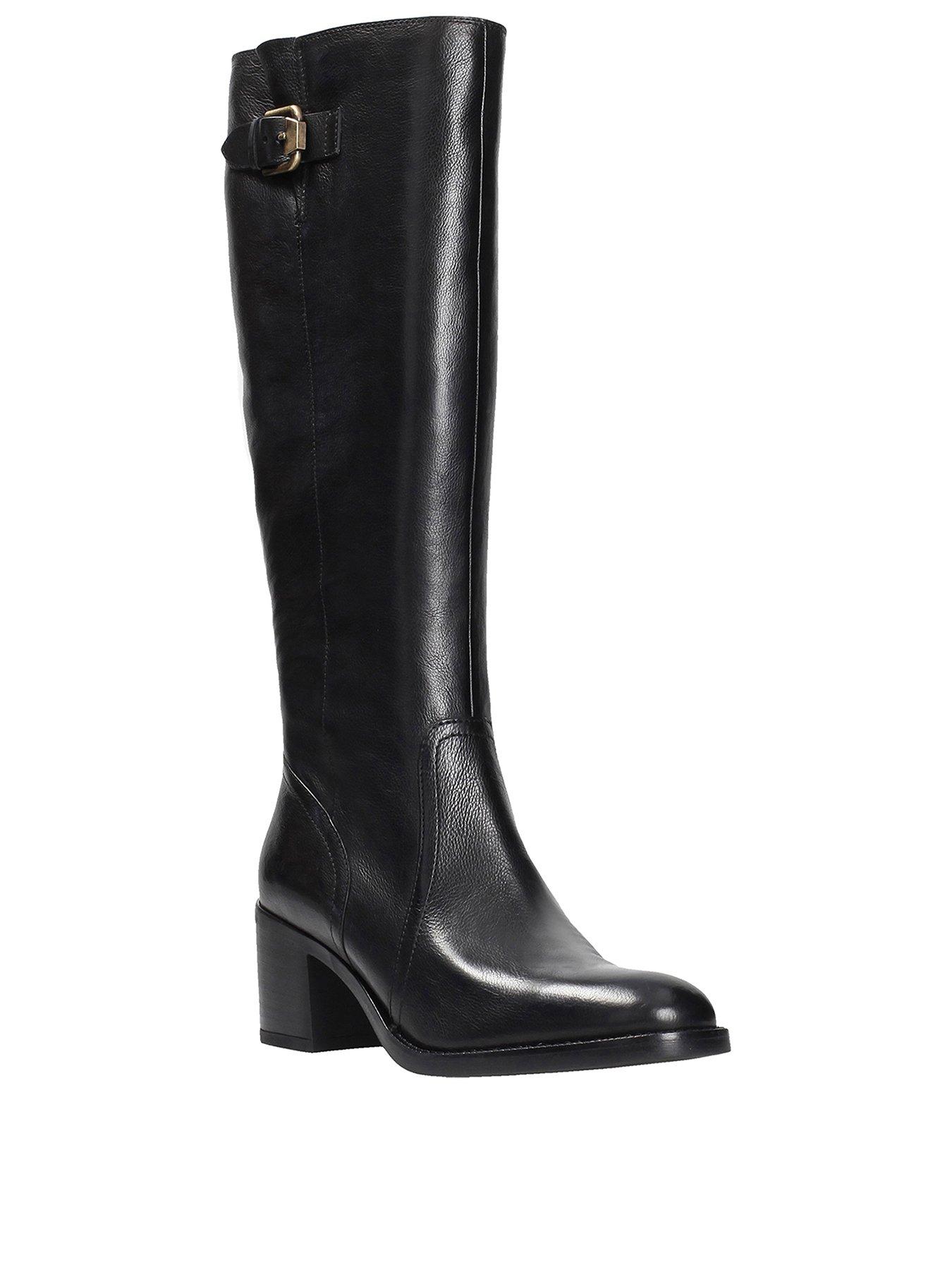 clarks knee high wedge boots