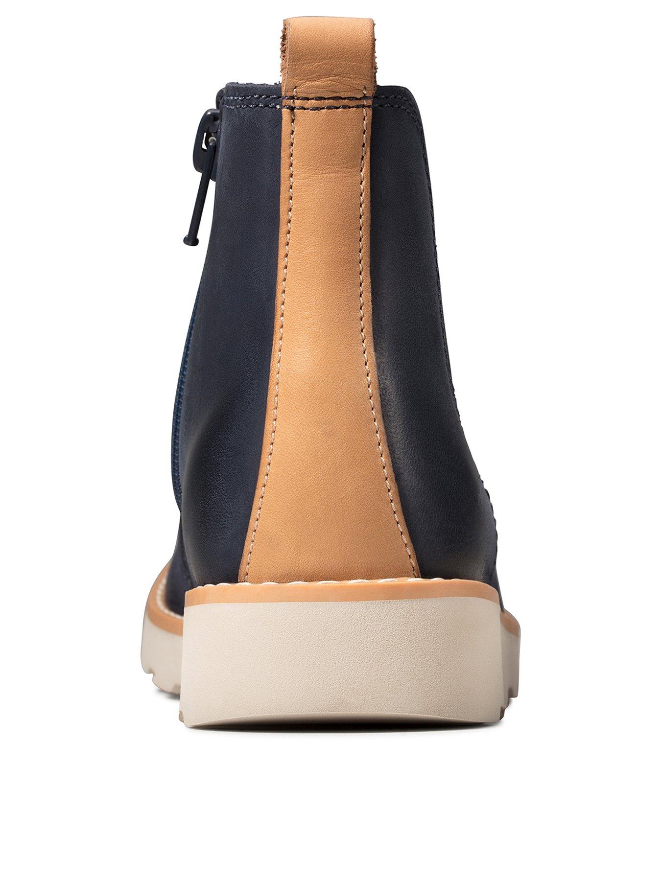 clarks navy chelsea boots