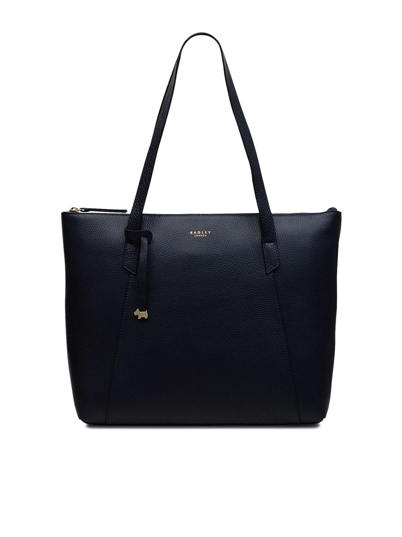 radley data dog large zip top tote bag