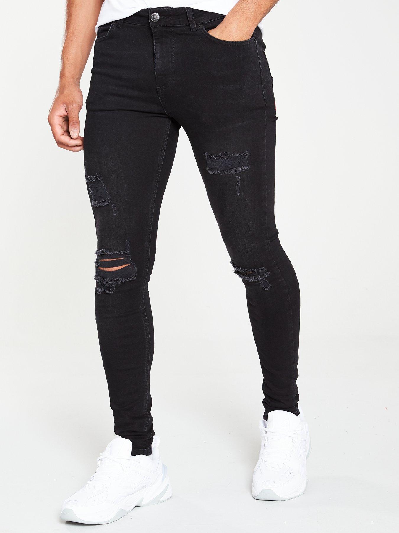 11 degrees black ripped jeans