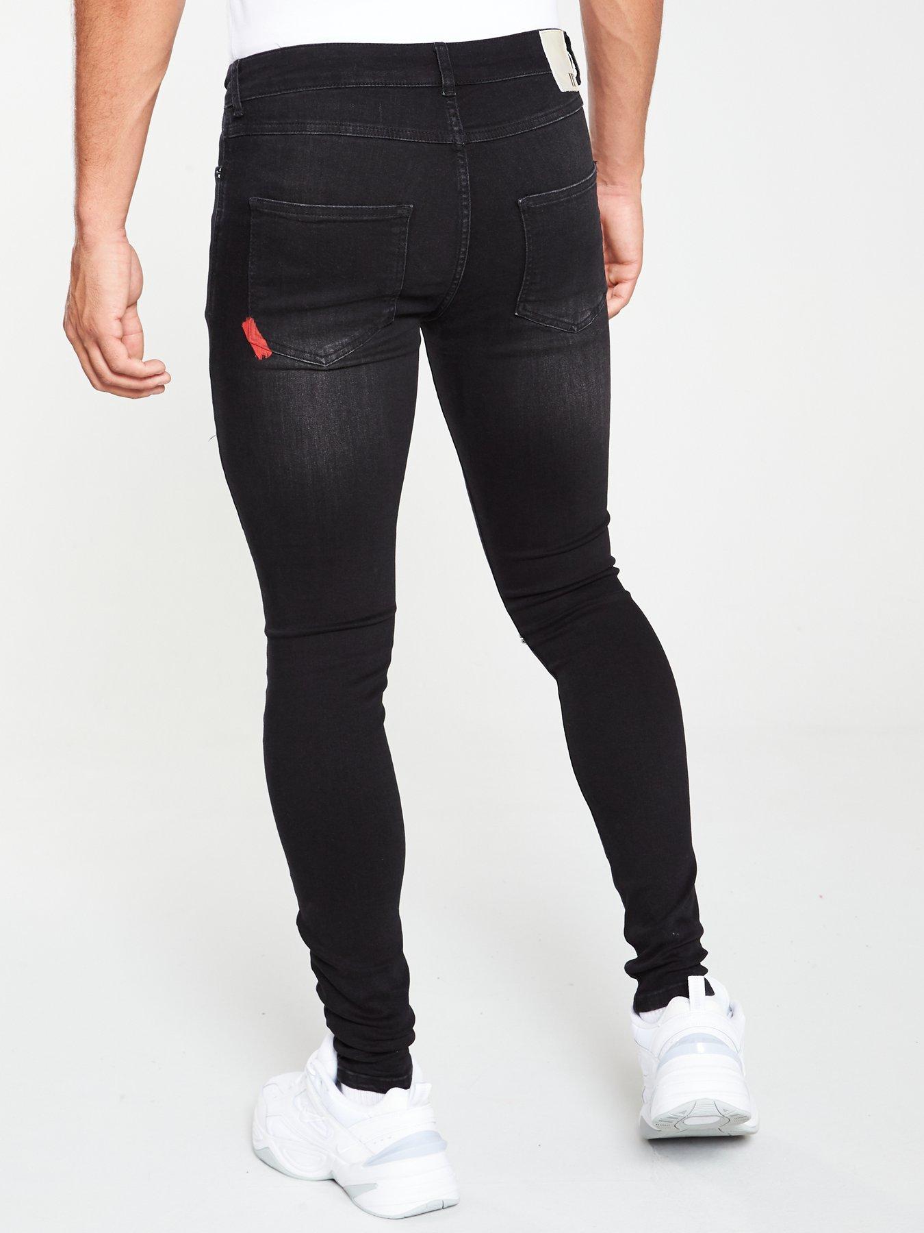 11 degrees black ripped jeans