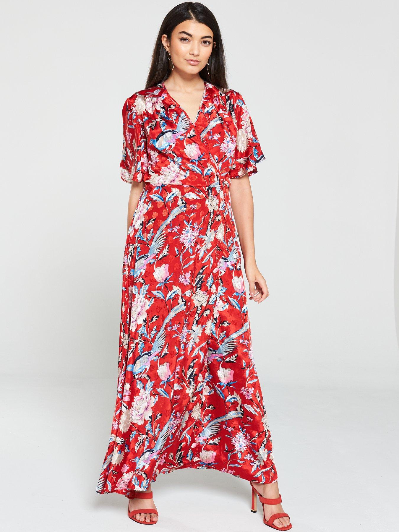 yas floral wrap dress