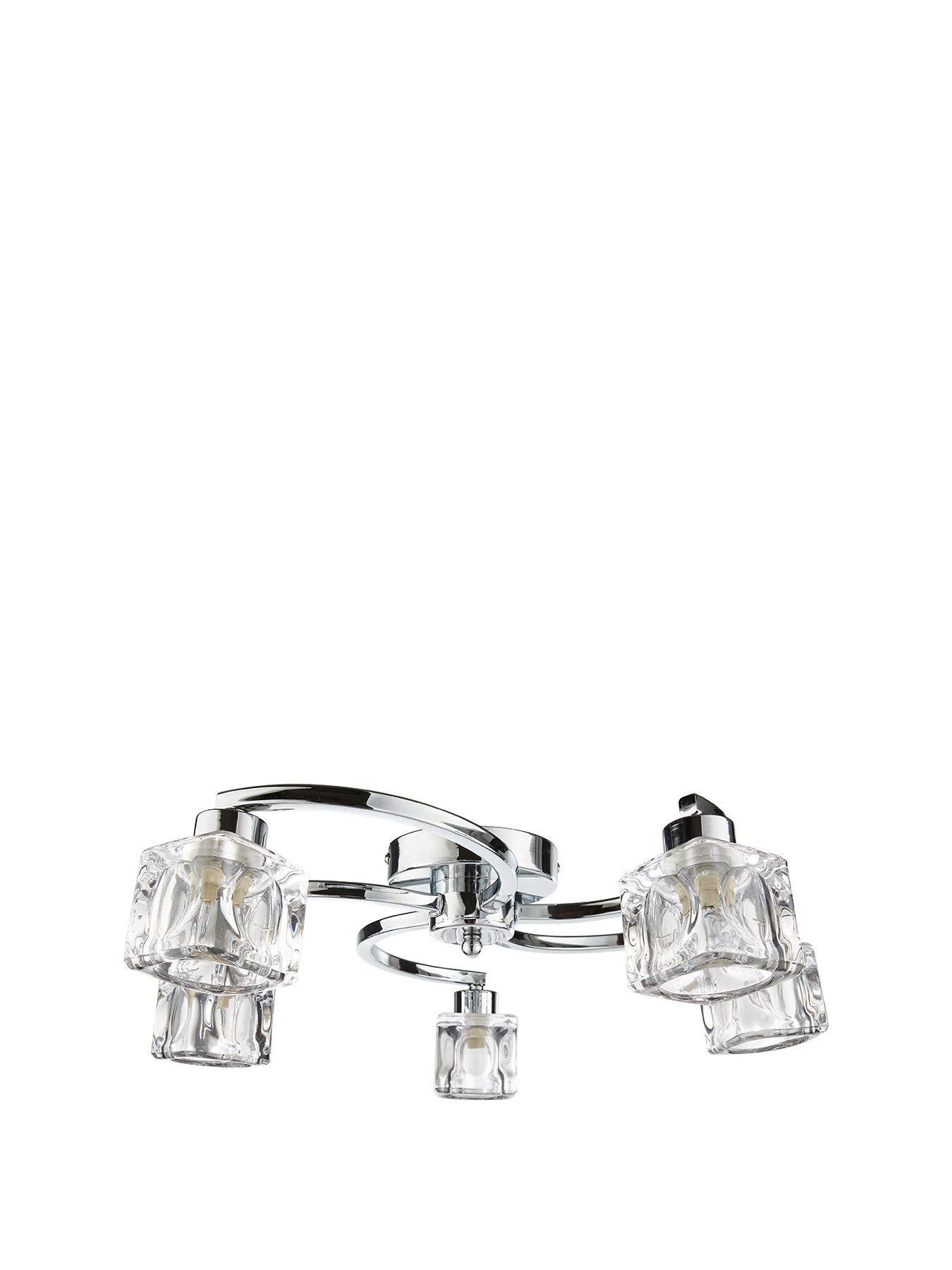 Ice Cube 5 Light Flush Ceiling Light Fitting Very Co Uk