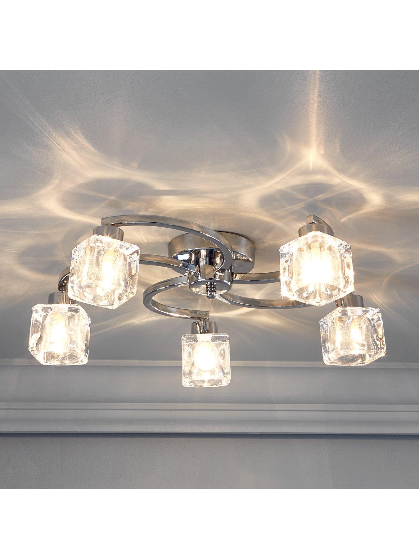 Ice Cube 5 Light Flush Ceiling Light Fitting Very Co Uk