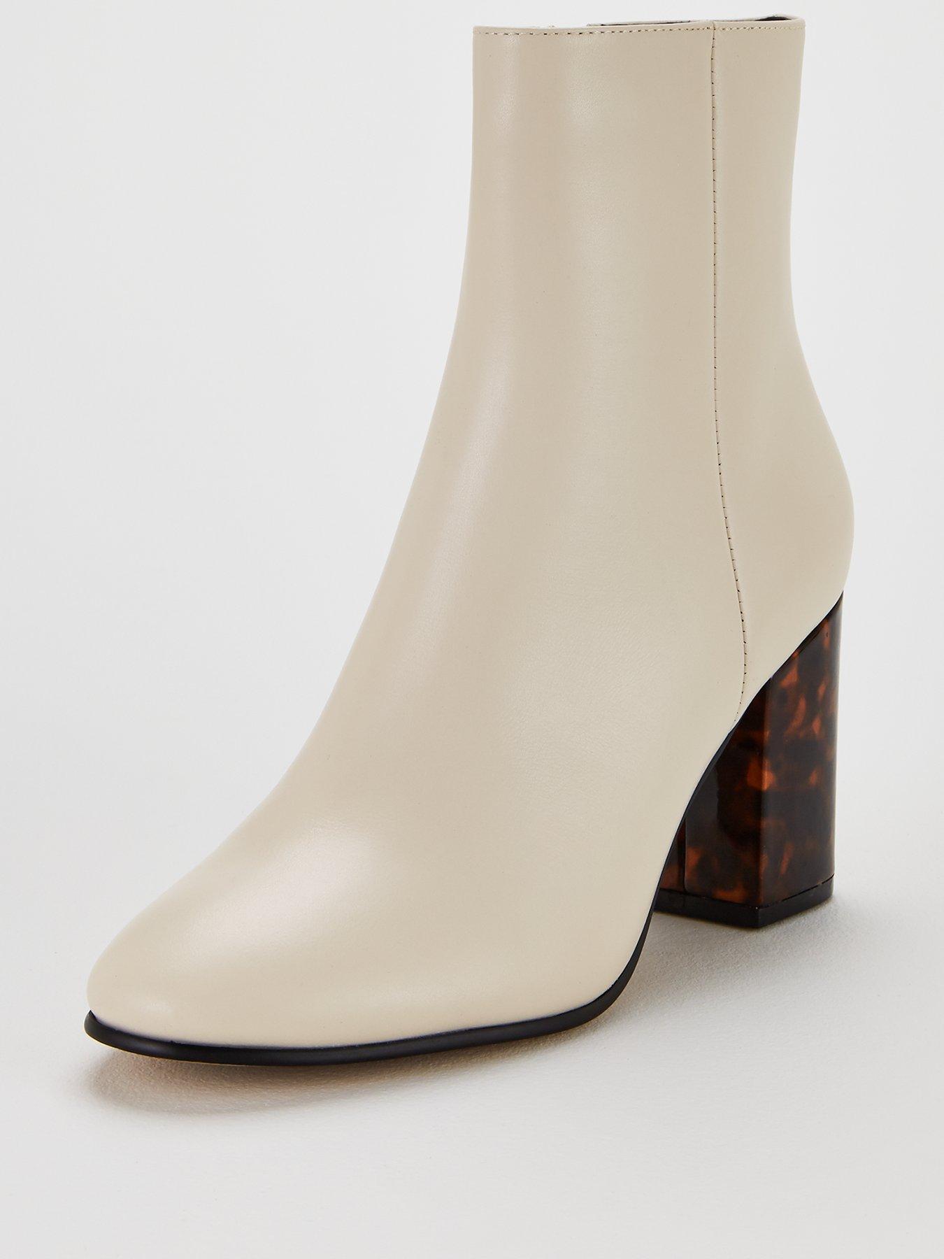 office white ankle boots