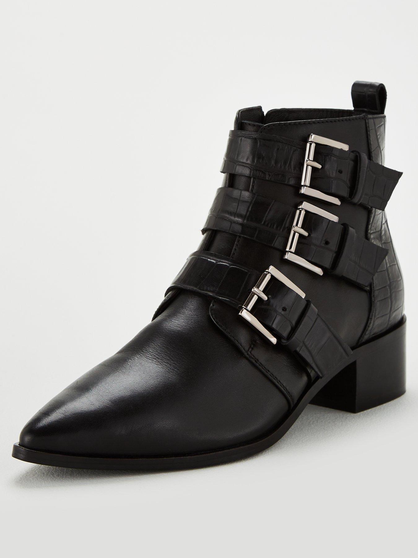 Black Buckle Boots