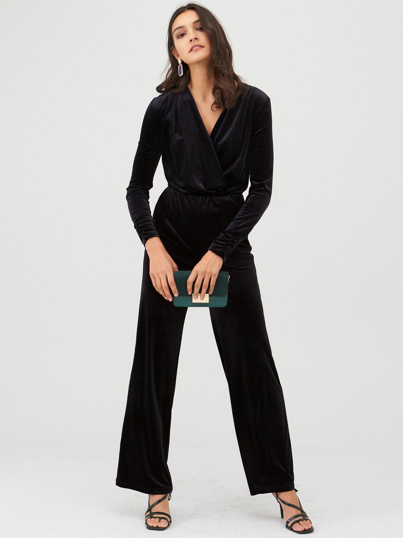 long sleeve wrap jumpsuit