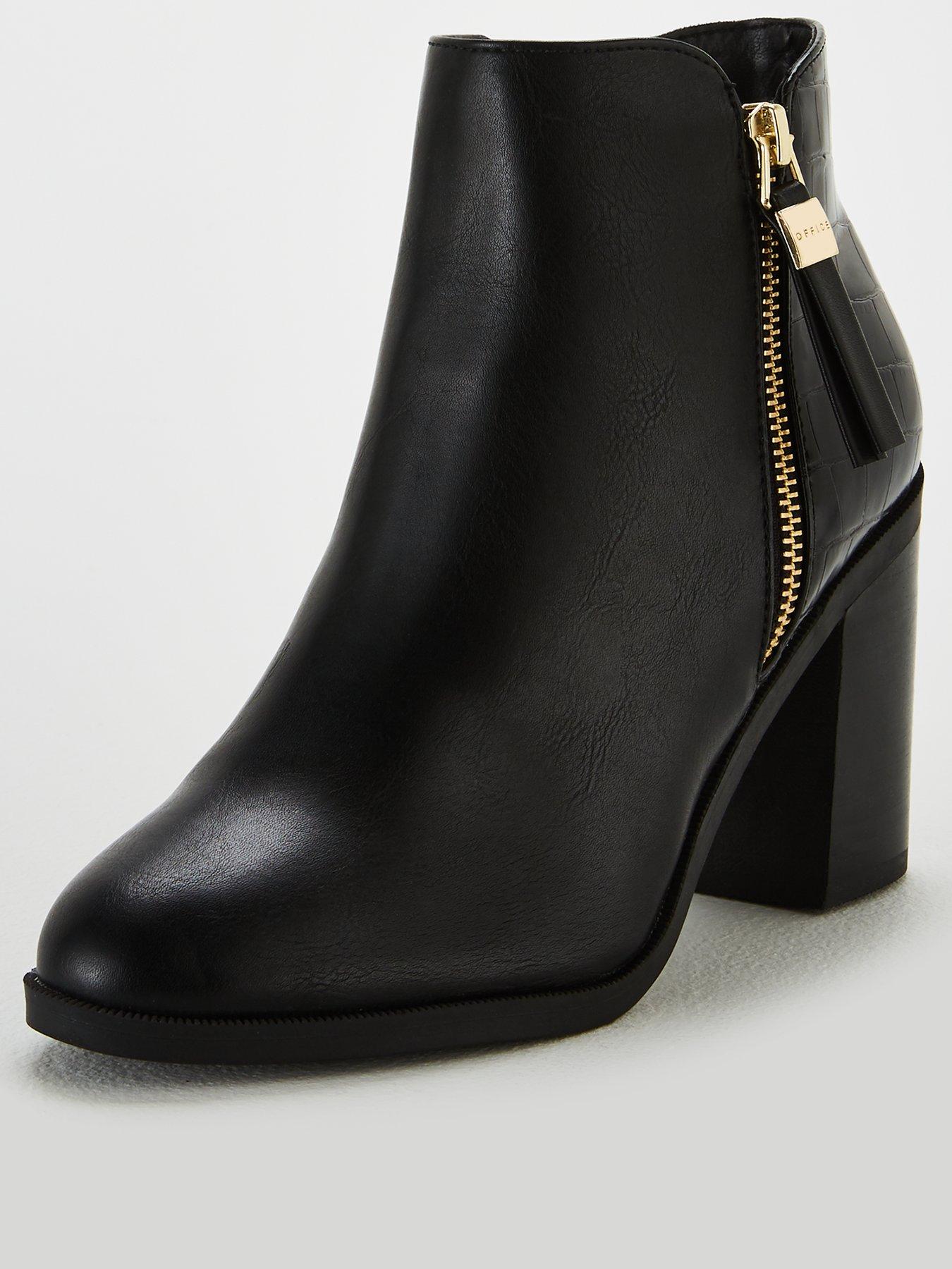 block heel ankle boots uk