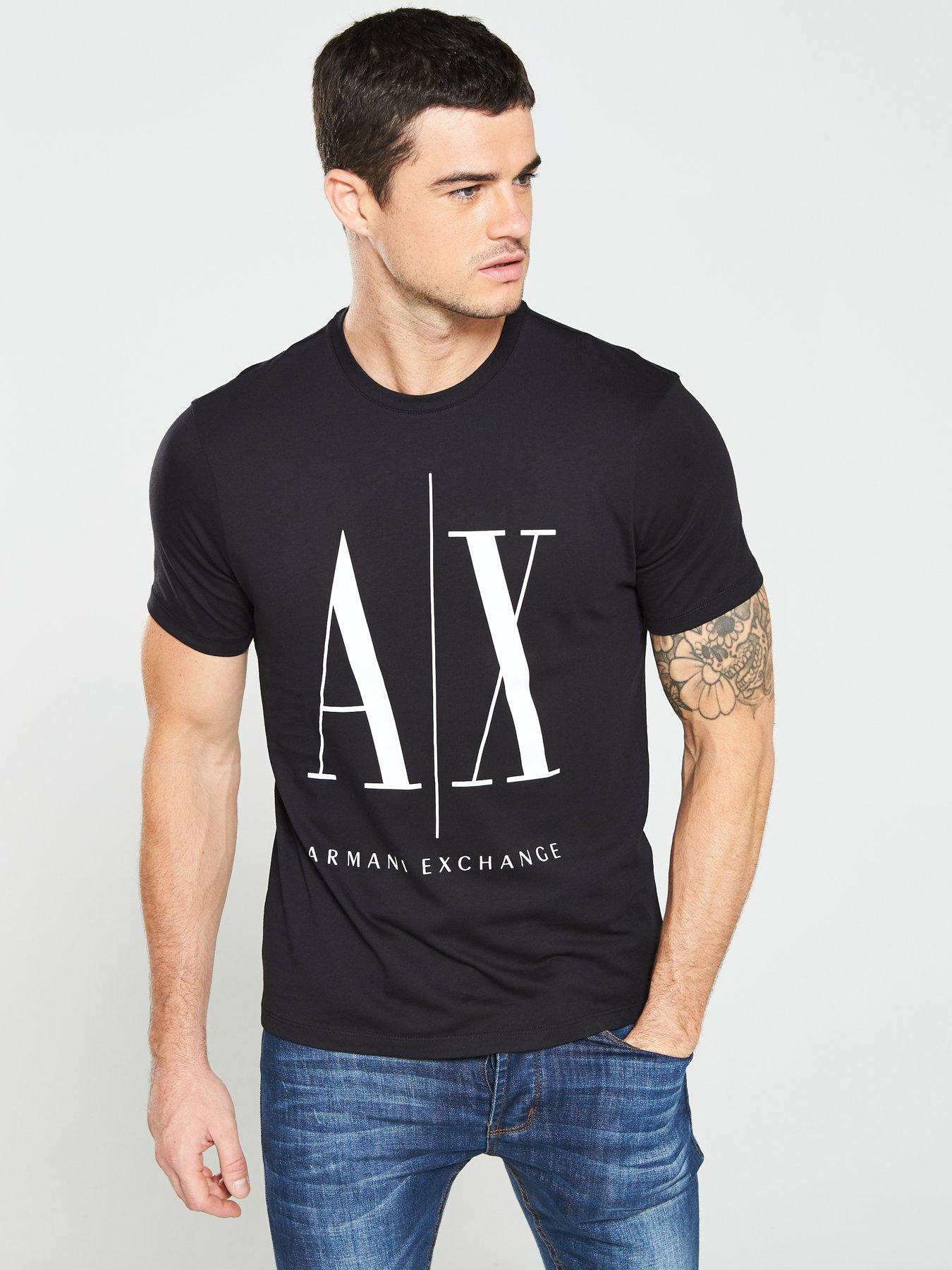 armani black t shirt mens